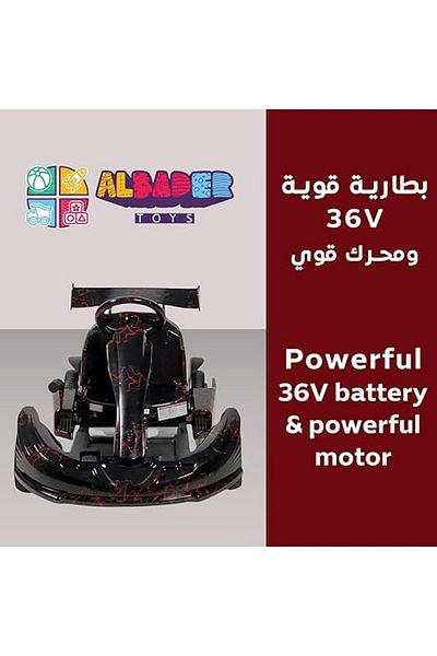 ALBADER Kids Karting Car, Drift Electric Car, Crazy Drift Car 36V with LED Wheels, Bluetooth Music, 3 Speeds