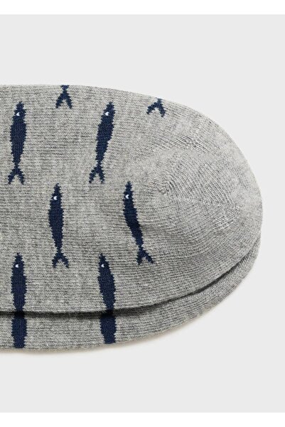 MANGO Man Balık desenli pamuklu çorap