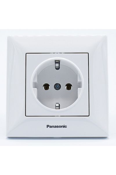 PANASONIC Arkedia Panasonic, ST, alb, priză simplă cu Panasonic, ST, alb