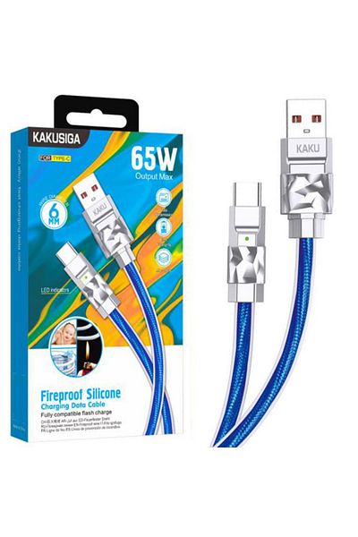 REDz Accessories Cablu KSC-956, USB la Tip-C, Compatibil cu iPhone 15/16 și Android, Transfer de date 65W, Albastru