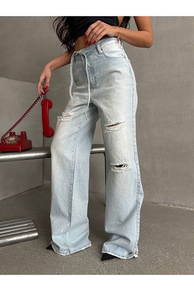 DENİKK TREND SPECIAL DESIGN ΦΑΡΚΙ Άνετο ΜΟΝΤΕΛΟ ΤΕΝΙΣ ΤΖΙΝ PALAZO BAGGY ΠΑΝΤΕΛΟΝΙ 30