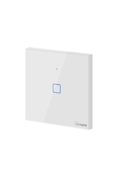 Sonoff Simple smart switch, white tempered glass, can mount, Alexa and Google Assistant compatible, Sonoff