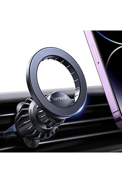 Mu Art Ahşap Lamicall Magsafe Mobile Phone Holder for Car – [20 X N52 Magnet] Universal Magnetic Mobile Phone