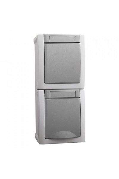 PANASONIC Simple switch + socket IP54 Pacific Pacific Panasonic, PT, gray
