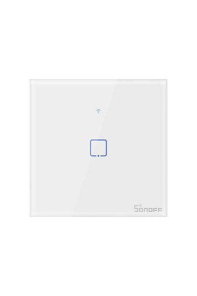 Sonoff Simple smart switch, white tempered glass, can mount, Alexa and Google Assistant compatible, Sonoff
