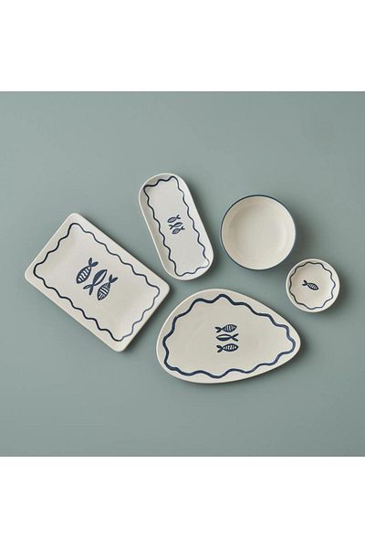Bella Maison 10 Piece Tableware Set Blue Breakfast Set