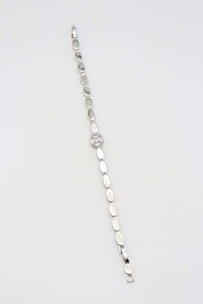 Trend Republic Steel Silver Color Stone Design Bracelet