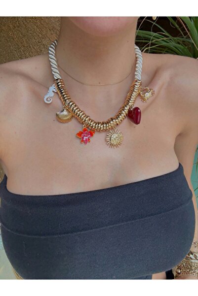 Tasarım Bohemian Sea Figure Necklace