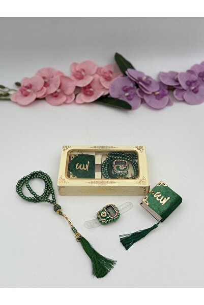 Uğurlu Hac 3 seturi de mărgele de rugăciune din perle, tip mini Coran, zikirm...