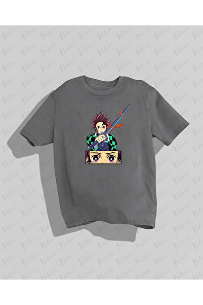 Nulivez تي شيرت مطبوع بتصميم Demon Slayer عالي الجودة ومدمج للجنسين