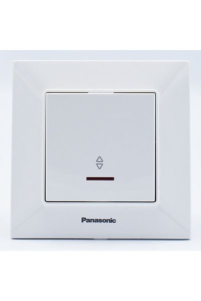 PANASONIC Întrerupător cu două căi cu led 10A, IP20, alb, Panasonic Arkedia Slim