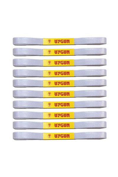Uygun Satin Ribbon 10 mm 10 Mt White 10 Pack