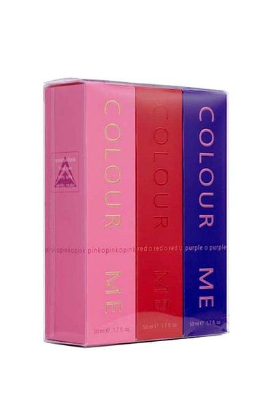 Colour Me Pink/Red/Purple Eau De Parfum Set For Women Triple Pack 150ml