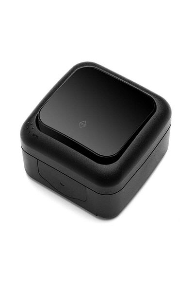 VİKO Întrerupător cu două căi, montare aparentă, protecție IP54, negru, Palmiye Viko
