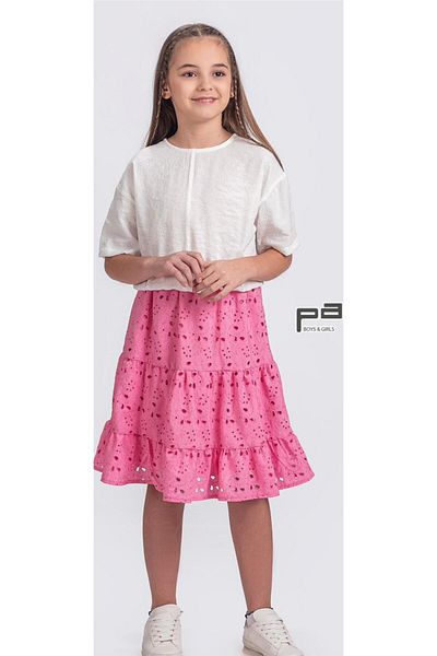 Emilakids Girl's 5-12 Years Old Scalloped Skirt Suit