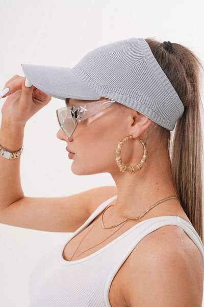 Ritagarcia Knitwear Visor Hat with Hair Stickers