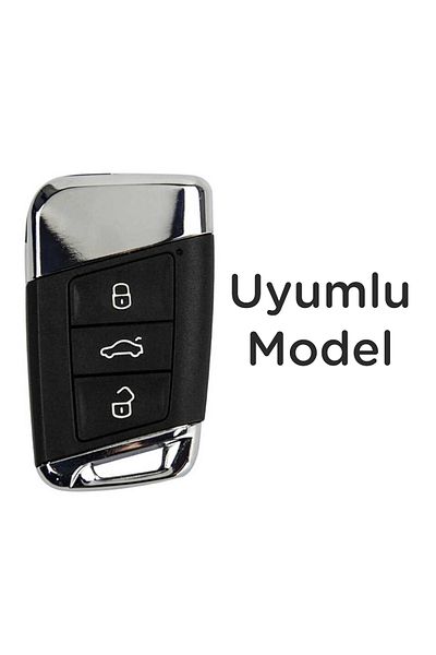 Mavi Keys Silicone Key Protection Case for Volkswagen Passat Skoda Oktavia Superb Seat Smart 3 Buttons Black Silver