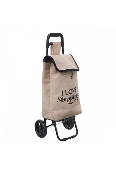5 five simply smart Astrid shopping trolley, textile, metal frame, 34.5x28xH91cm