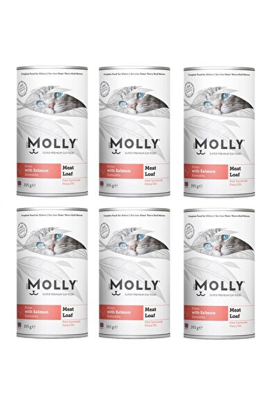 Molly Kitten Somonlu Pate Ezme Yavru Kedi Konservesi 395 Gr. X 6 Adet