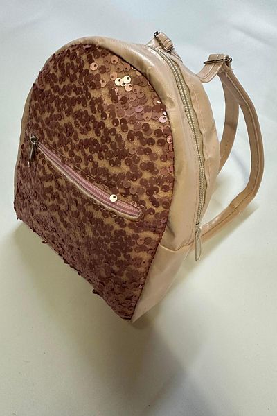 Hobigram Powder Cream Mixed Color Large Sequin Girls' Backpack Children's Accessory Bag Sequin Bag