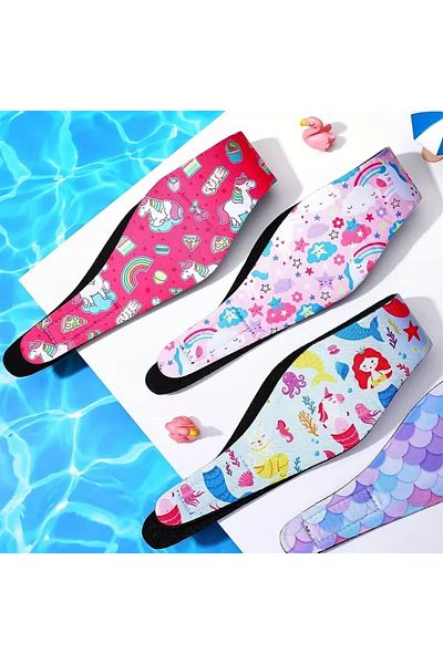 Hediyepro Mutlu Etmek Kolay Children's Swimming Headband, Adjustable Waterproof Rubber Ear Protection Cuff-Cap