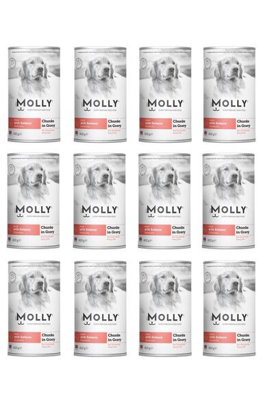 Molly Somonlu Soslu Köpek Konservesi 400 Gr X 12 Adet