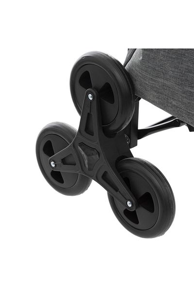 5 five simply smart Chariot shopping trolley, grey, 43 x 36 x H 99 cm