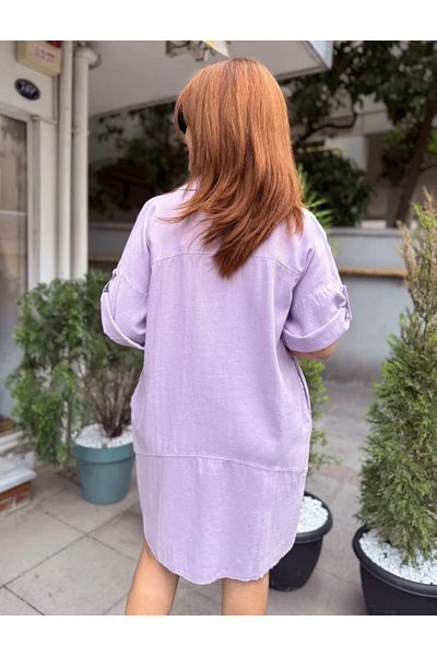 DenizEge Jackie Cotton Dress/Tunic Lilac