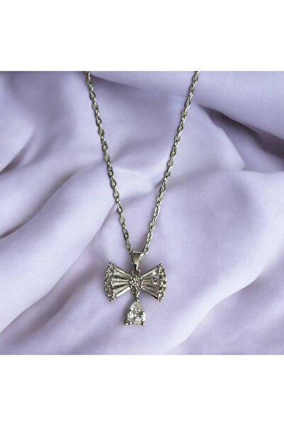 Herşey Nota قلادة نسائية على شكل قلب من حجر الزركون - ستانلس ستيل، تصميم أنيق...