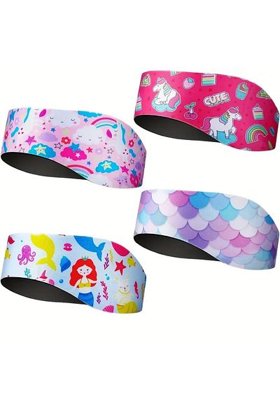 Hediyepro Mutlu Etmek Kolay Children's Swimming Headband, Adjustable Waterproof Rubber Ear Protection Cuff-Cap