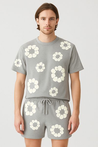 bellanova "Embossed Floral Patterned Men's Double Suit"