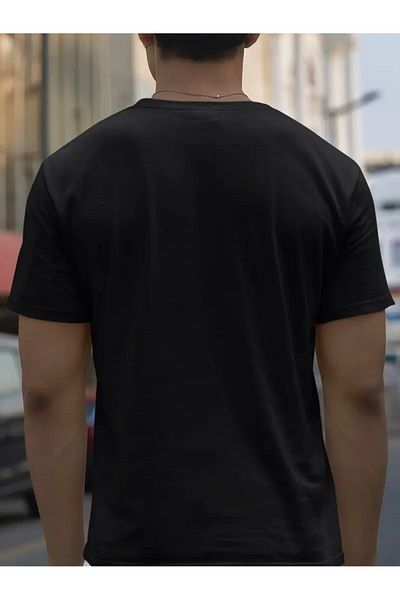 PARUNIV Tricou barbati casual, Luck and Strength,cu gat rotund si maneca scurta, regular fit, bumbac