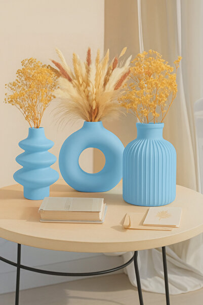 Omerella 3lü İskandinav Tarzı Bohem Vazo Hediyelik Pinterest Pampas Vazosu Va...
