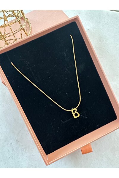 LUCKY ACCESSORIES Çelik Zarif Minimal Harf Kolye Kadın Kolye