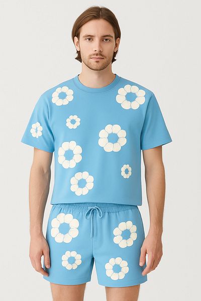 bellanova "Embossed Floral Patterned Men's Double Suit"