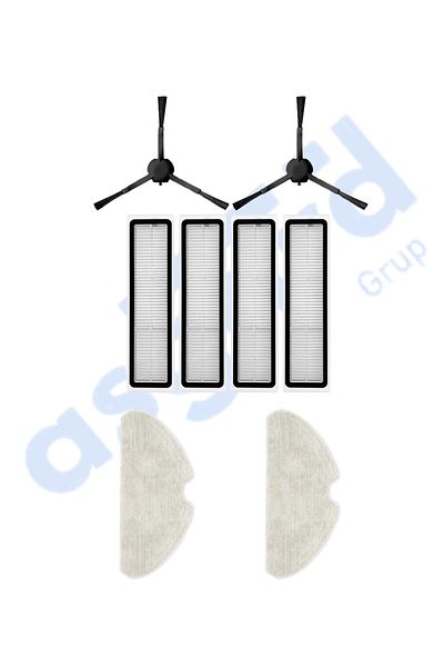 Asgard Grup Dreame D10S, D10S Pro, D9 Max Gen2 Compatible 2 Side Brushes 4 Filters 2 Mops