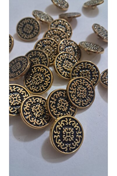 Butik Metal düğme elbise gömlek kaban ceket blazer düğmesi 7 adet siyah