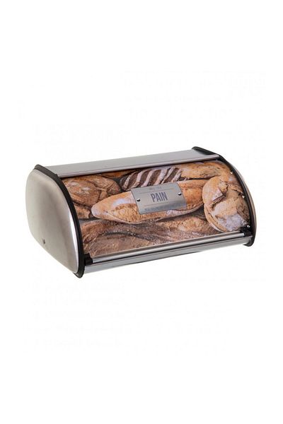 5 five simply smart Steel Deco bread box, 35 x 23.5 x 15 cm