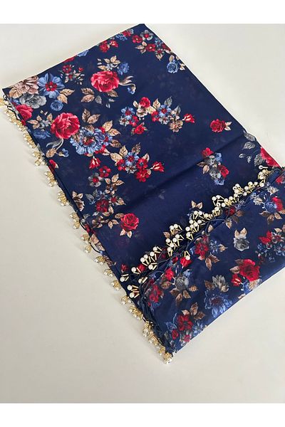 Sümeyye çeyiz Albastru bleumarin Lucrat manual Mărgele de margine scrisă din tifon cadou yemenit 100x100cm
