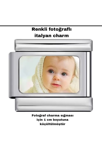 Feride İTALYAN BİLEKLİK CHARMİ Renkli Fotoğraf Baskılı Kişiselleştirilebilir ...