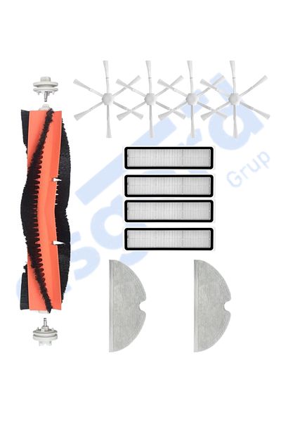 Asgard Grup Dreame D9,D9 Max,L10 Pro,D9 Pro Compatible 1 Main Brush 4 Side Brushes 4 Filters 2 Mops