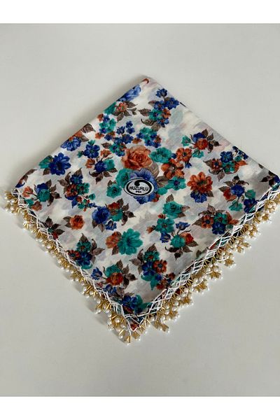 Sümeyye çeyiz Lucru manual Lucru manual cu margele de margine scris muselină yemenită cadou zestre 100x100cm