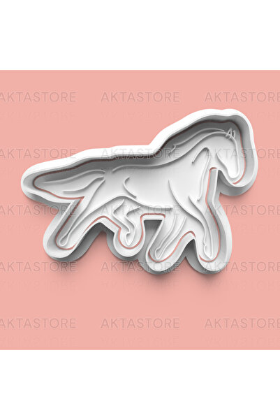 AKTASTORE قالب بسكويت على شكل حصان يركض وقالب عجينة السكر