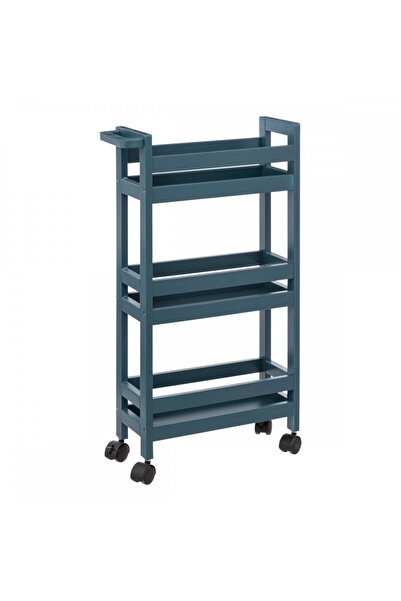 5 five simply smart Raft universal Vaduz, MDF, albastru, cu roți, 40 x 15 x Î 75 cm