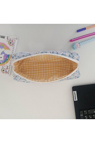 MB Mavi papatya kalem çantası