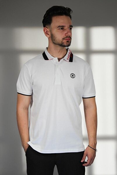 PARAGOOSE KARNABY Pragoose Short Sleeve Polo Shirt for Men WHITE