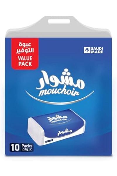 MOUCHOIR Mushwar Facial Tissues 160 Tissues x 2 Ply - Pack of 10