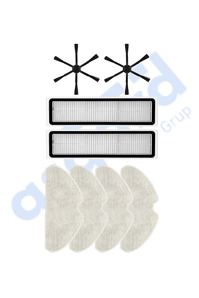Asgard Grup Dreame D10S, D10S Pro, D9 Max Gen2 Compatible 2 Side Brushes 2 Filters 4 Mops