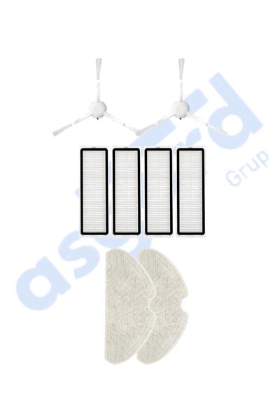 Asgard Grup Dreame F9 Pro Compatible 2 Side Brushes 4 Filters 2 Mops