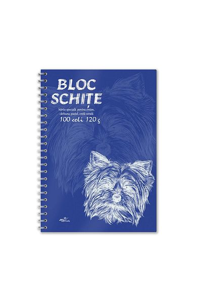 Libra Bloc desen și schițe A4 100 coli 120g coperti tari